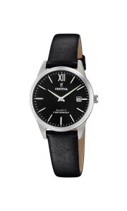 Festina Damen Uhr F20510/4 Leder schwarz mit Datumsanzeige