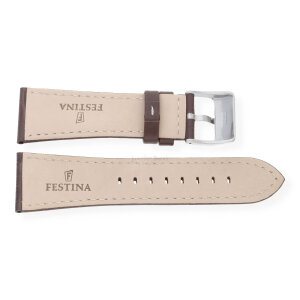 Festina Uhrenband F16235/2LB Leder braun mit Croco Muster