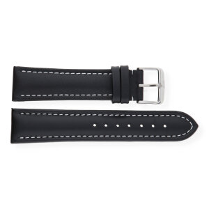 JuwelmaLux Uhrband JL38-10-0117 Leder, schwarz