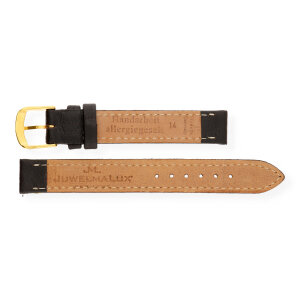JuwelmaLux Uhrband JL38-10-0145 Leder, dunkelbraun