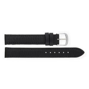 JuwelmaLux Uhrband JL38-10-0146 Leder, schwarz