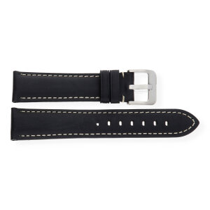 JuwelmaLux Uhrband JL38-10-0151 Leder, schwarz
