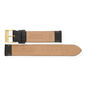 JuwelmaLux Uhrband JL38-10-0156 Leder, dunkelbraun