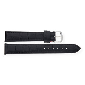 JuwelmaLux Uhrband JL38-10-0163 Leder, schwarz