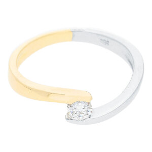 JuwelmaLux Ring 585/000 Bicolor mit Brillant JL30-07-1072