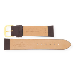 JuwelmaLux Uhrband JL38-10-0180 Leder, Dunkelbraun