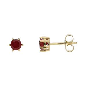 JuwelmaLux Ohrstecker 333 Gold mit Rubin JL39-06-0218