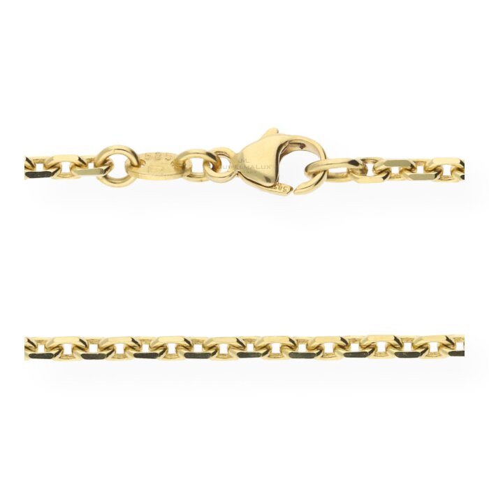 JuwelmaLux Halskette 585/000 (14 Karat) Gold JL15-05-0058 Anker diamantiert
