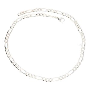 JuwelmaLux Halskette 925 Silber rhodiniert Figaro...