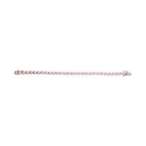 JuwelmaLux Armband 925/000 Sterling Silber rosa synth Zirkonia JL10-03-2045