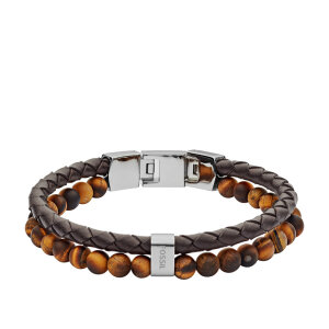 Fossil Herren Armband JF03118040 synthetisches Tigerauge...