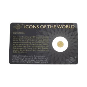 Goldmünze Sovereign 1/200 Unze 999,9 Feingold Icons...