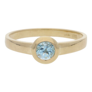 JuwelmaLux Ring 333/000 (8 Karat) Gold mit Blautopas...