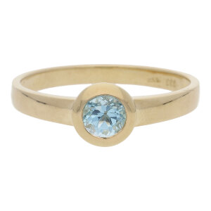 JuwelmaLux Ring 333/000 (8 Karat) Gold mit Blautopas...