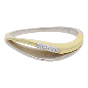 JuwelmaLux Ring 333/000 (8 Karat) Weißgold und...