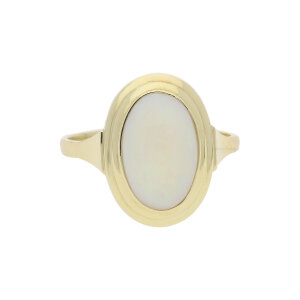 Schlichter Ring mit Opal 585/000 (14 Karat) Gold aus...