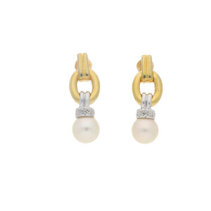 JuwelmaLux Ohrhänger 375 Bicolor mit Diamant und...