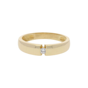 Spannring 585/000 14 Karat Gold mit Brillant aus zweiter...