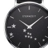 Sternzeit Armbanduhr Sternzeichen Stier A05360101-001 Leder, schwarz