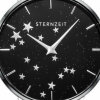 Sternzeit Armbanduhr Sternzeichen Zwilling A06360101-001 Leder, schwarz