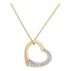 JuwelmaLux Anhänger 333 Gold Herz mit Diamant...
