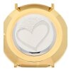 Sternzeit Armbanduhr Herz aus Gold A17360101-003 vergoldet, Leder weiß
