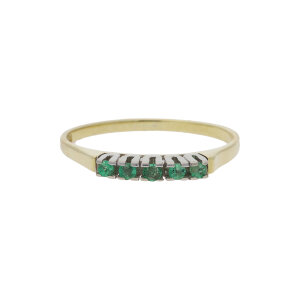 Ring 585/000 (14 Karat) Gold und Weißgold mit...