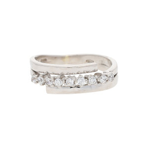 Ring Weißgold 750 Zirkonia Second Hand 25320511...