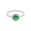 JuwelmaLux Ring 925/000 Sterling Silber mit grünem synth. Zirkonia JL10-07-2473