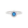JuwelmaLux Ring 925/000 Sterling Silber mit blauem synth. Zirkonia JL10-07-2475