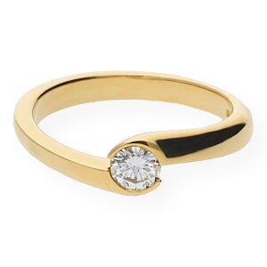 JuwelmaLux Ring Gelbgold 585er 14 Karat mit Brillant 0,30...