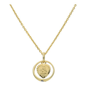 JuwelmaLux Taufring mit Schutzengel Saphir Gold 585...