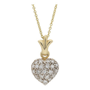 JuwelmaLux Anhänger 585/000 (14 Karat) Gold Herz mit Diamanten JL30-02-1652