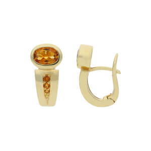 Creolen Gold 585 Citrin JL13-06-0100 JuwelmaLux