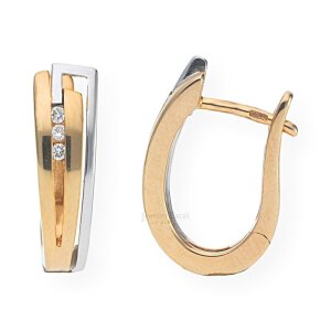 Creolen Weißgold und Rotgold 585 rhodiniert...