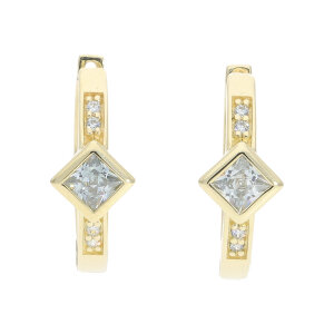 JuwelmaLux Creolen 333 Gold mi Zirkonia JL39-06-0347