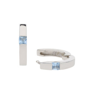 Creolen Silber 925 Zirkonia hellblau JL10-06-2556 JuwelmaLux