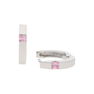 Creolen Silber 925 Zirkonia rosa JL10-06-2563 JuwelmaLux