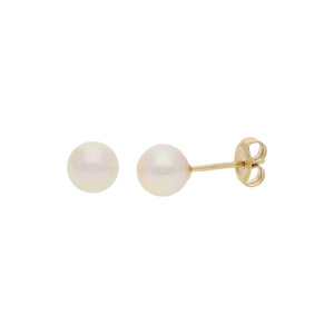 JuwelmaLux Perlen Ohrringe Damen 585 Gold mit Akoya Zuchtperle JL10-06-2627