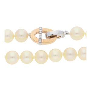 JuwelmaLux Perlenkette 585/000 (14 Karat) Rot- &...