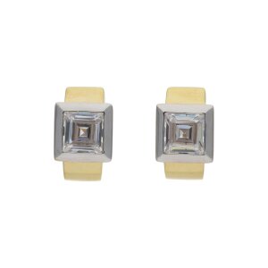 JuwelmaLux Creolen 375 Gold- und Weißgold mit...