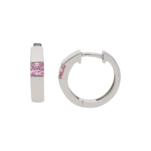 Creolen Silber 925 Zirkonia rosa JL10-06-2562 JuwelmaLux