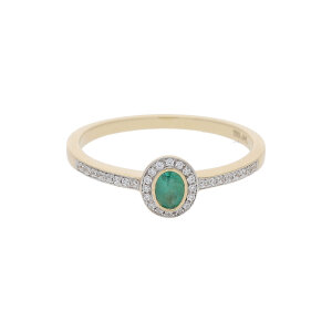 JuwelmaLux Ring 333/000 (8 Karat) Gold Smaragd &...