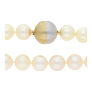JuwelmaLux Perlenkette 585/000 (14 Karat) Weiß- und Gelbgold mit Akoyazuchtperle JL30-05-1897 50 cm
