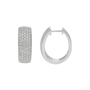 Creolen Damen 925 Silber Zirkonia JL10-06-1669 transparent