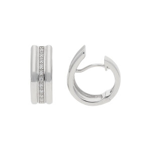 JuwelmaLux Creolen 925 Silber mit Zirkonia JL20-06-0578