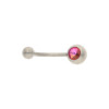 JuwelmaLux Bauchnabelpiercing Titan mit synth. Zirkonia rosa-bunt JL30-01-2038 Länge 13,9 mm