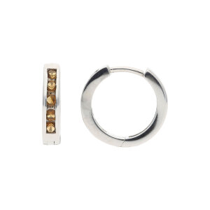 Creolen Silber 925 Zirkonia citrinfarben JL10-06-2719...