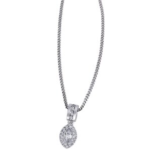 Halskette mit Anhänger in Silber 925/000 mit synt. synthetischer Zirkonia 5-05595-92-0400