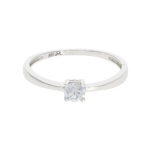 Solitär Weißgold Ring 333 Zirkonia...